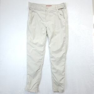 Simms Pants Mens Large Lightweight Fishing Outdoor Beige Ankle Buttons